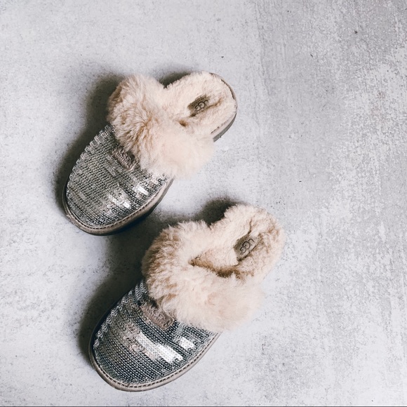 ugg slippers silver